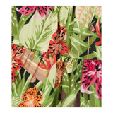 Kenzo Green Floral Print Solid Color Skirt For Girls