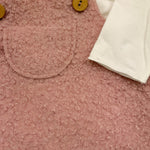 TEDDY E MINOU completo 2pz salopette-shirt bicolore Bianco/rosa per Neonata FJJJKE BIANCO/ROSA TEDDY E MINOU 