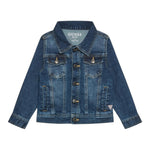 Guess Giubbino In Denim Tinta Unita con Stelle per Neonata N0BL08D4H60 BLU GUESS 