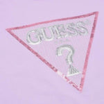 Guess T-Shirt Girocollo Tinta Unita con Stampa per Neonata K4GI11K6YW4 LILLA GUESS 
