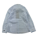 Daniele Alessandrini Long Sleeve Shirt Striped Pattern White for Boys