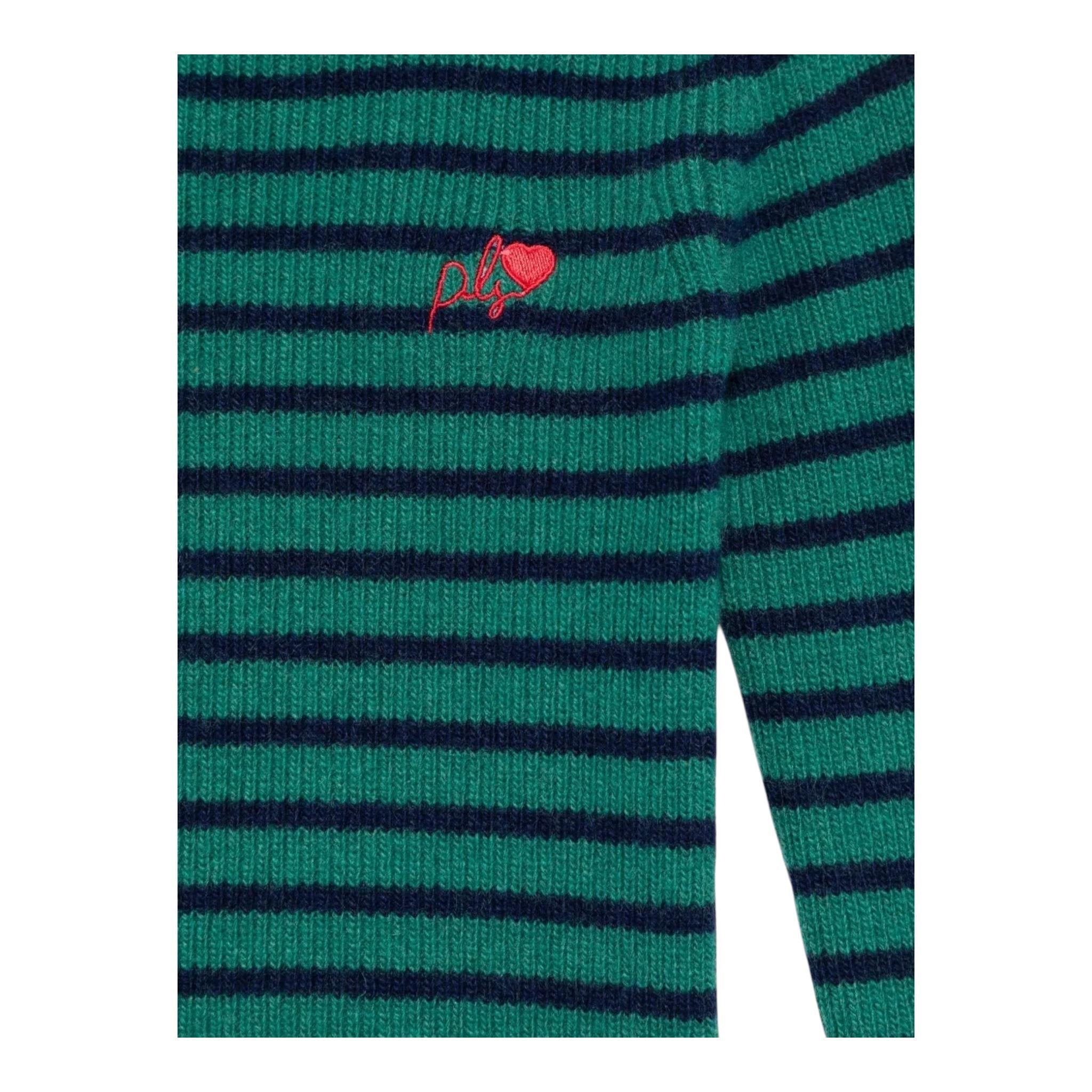 PHILOSOPHY maglioncino fantasia a righe con colletto ricamato Verde per Bambina PFMA043 VERDE PHILOSOPHY 