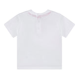 Guess T-Shirt Girocollo Tinta Unita con Stampe per Neonato N5RI11K8HM4 BIANCO GUESS 