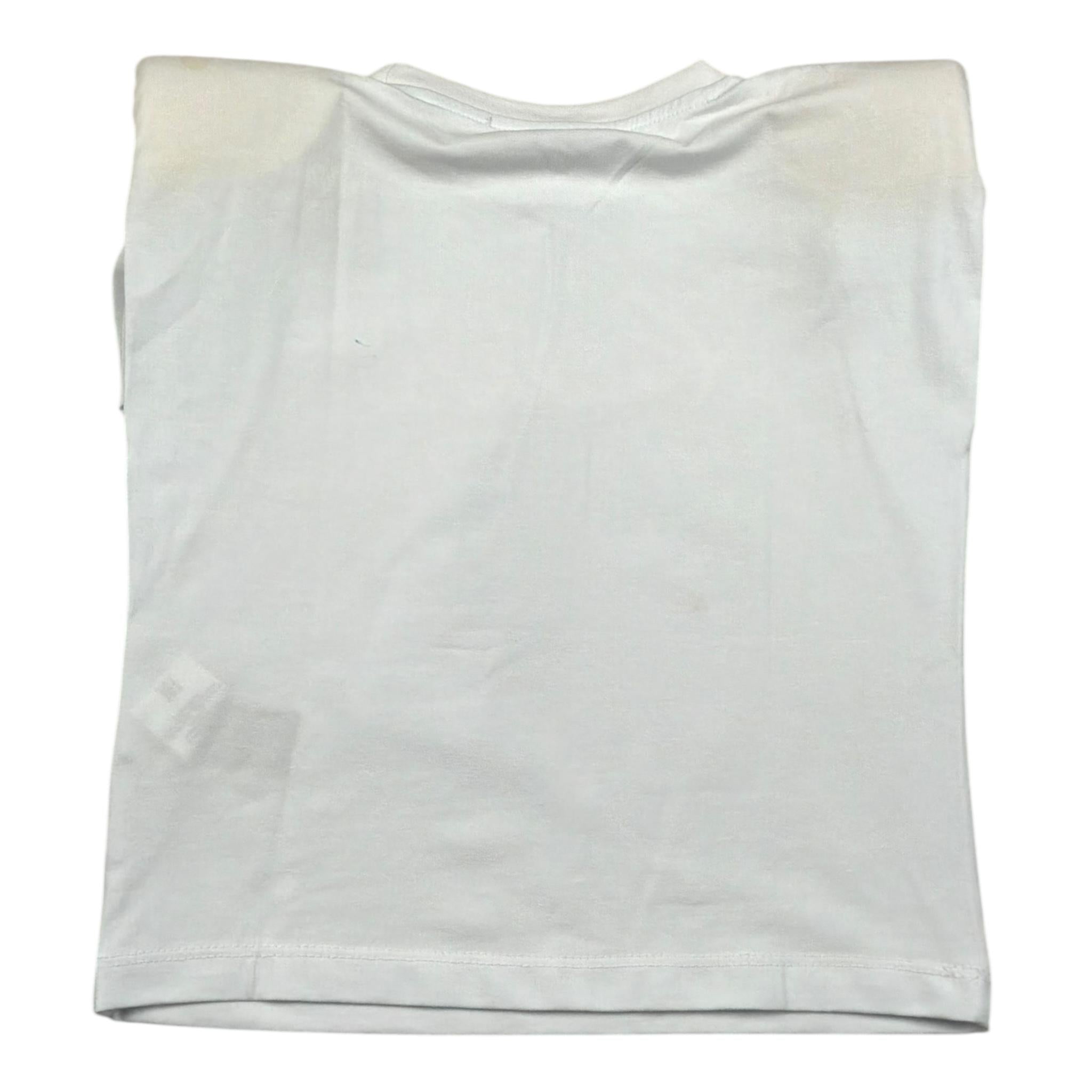 Gaelle T-Shirt Girocollo Tinta Unita con Logo per Bambina 2746MY00004 BIANCO/FUXIA GAELLE 