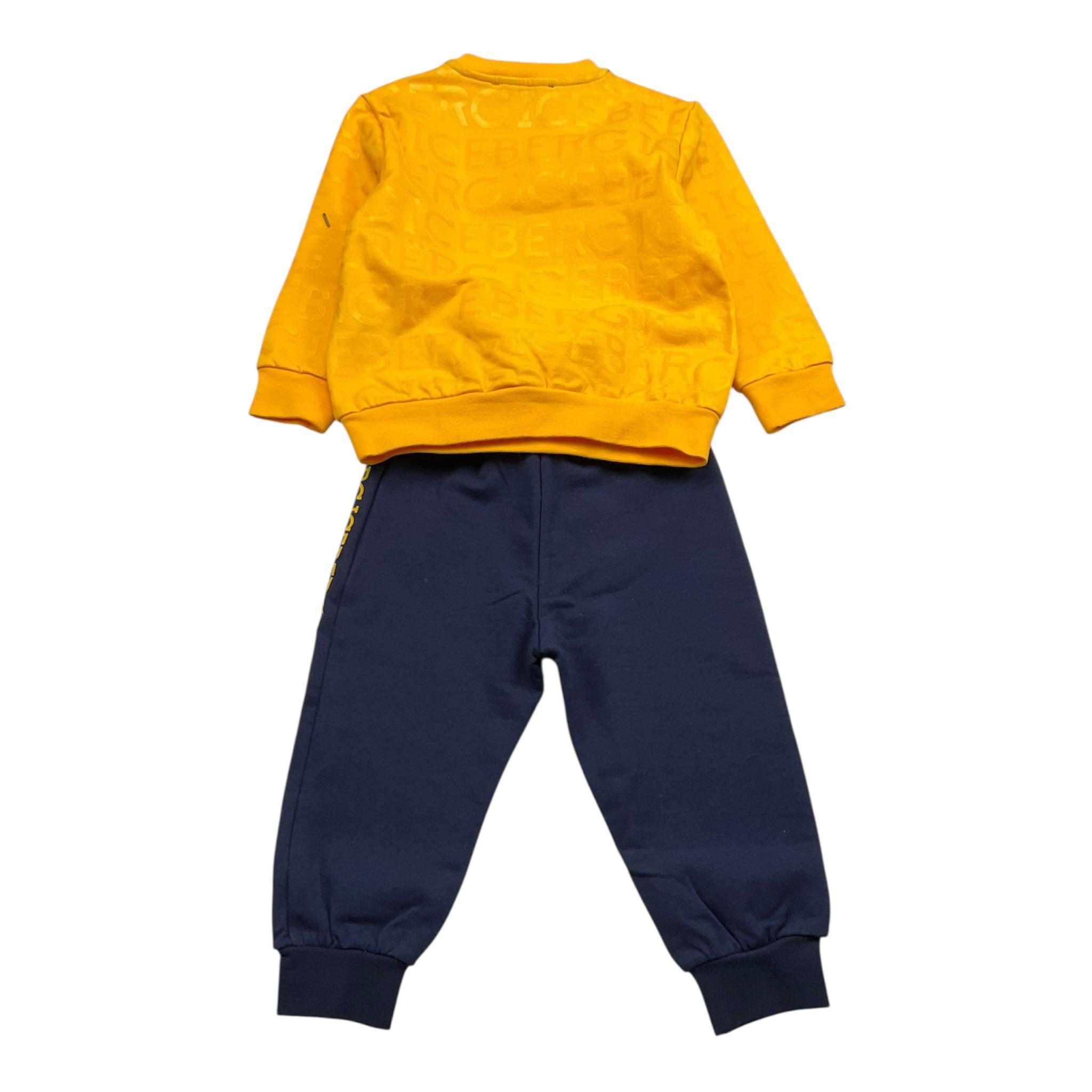 ICEBERG completo 2pz bicolore felpa-pantalone Giallo/blu per Neonato CFICE5303NB GIALLO/BLU ICEBERG 