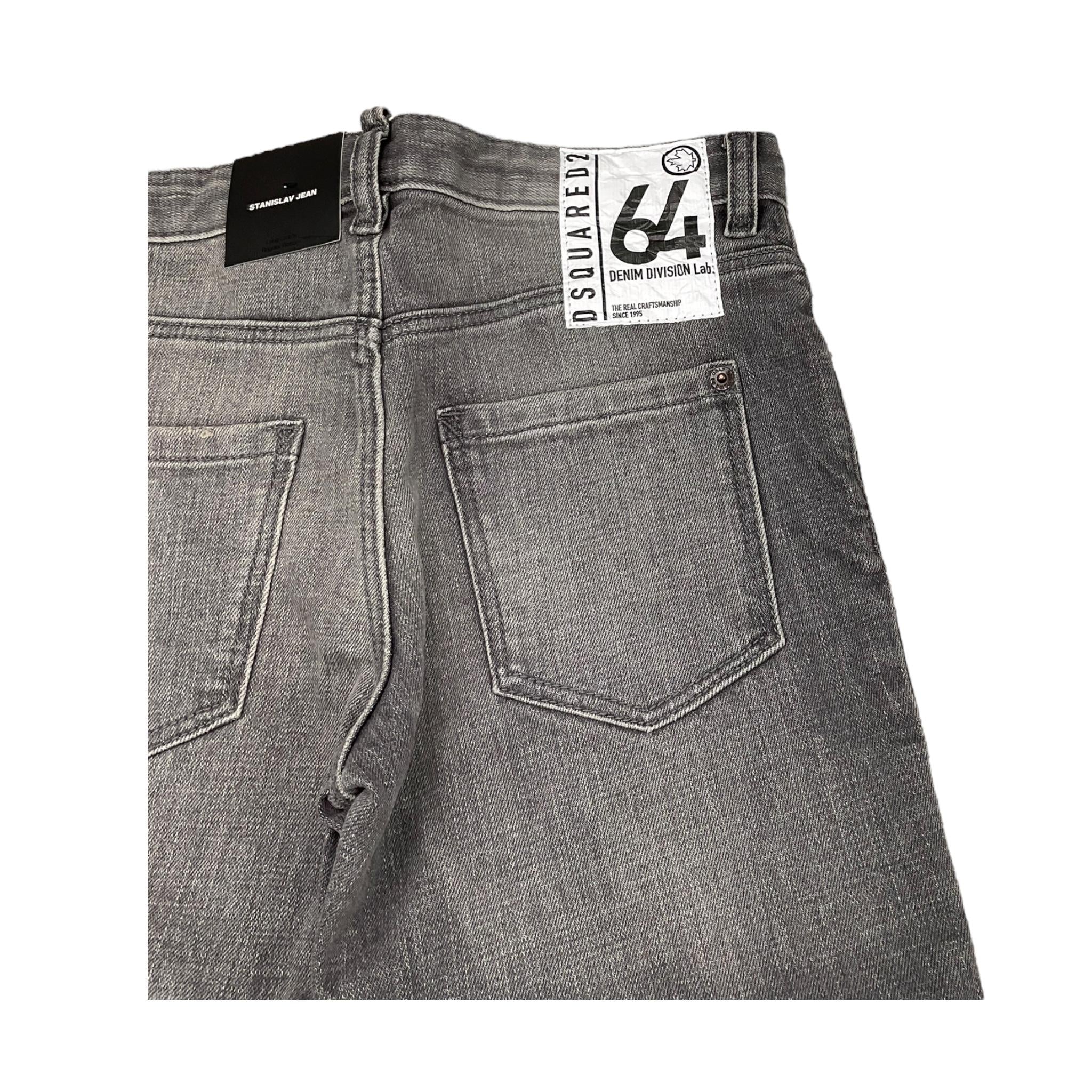 DSQUARED2 jeans tinta unita con 5 tasche Grigio per Bambino DQ0731 GRIGIO DSQUARED2 