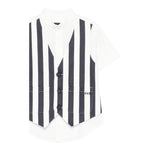 Fay Camicia Tinta Unita con Panciotto Incorporato Fantasia A Righe per Neonato FW5P41 BIANCO FAY 