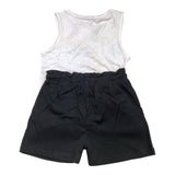 Yours Girl Complete Tank-Short Two-Tone Black/White For Girls