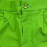 Daniele Alessandrini Solid Color Bermuda Shorts with Elastic Waist Green for Newborns