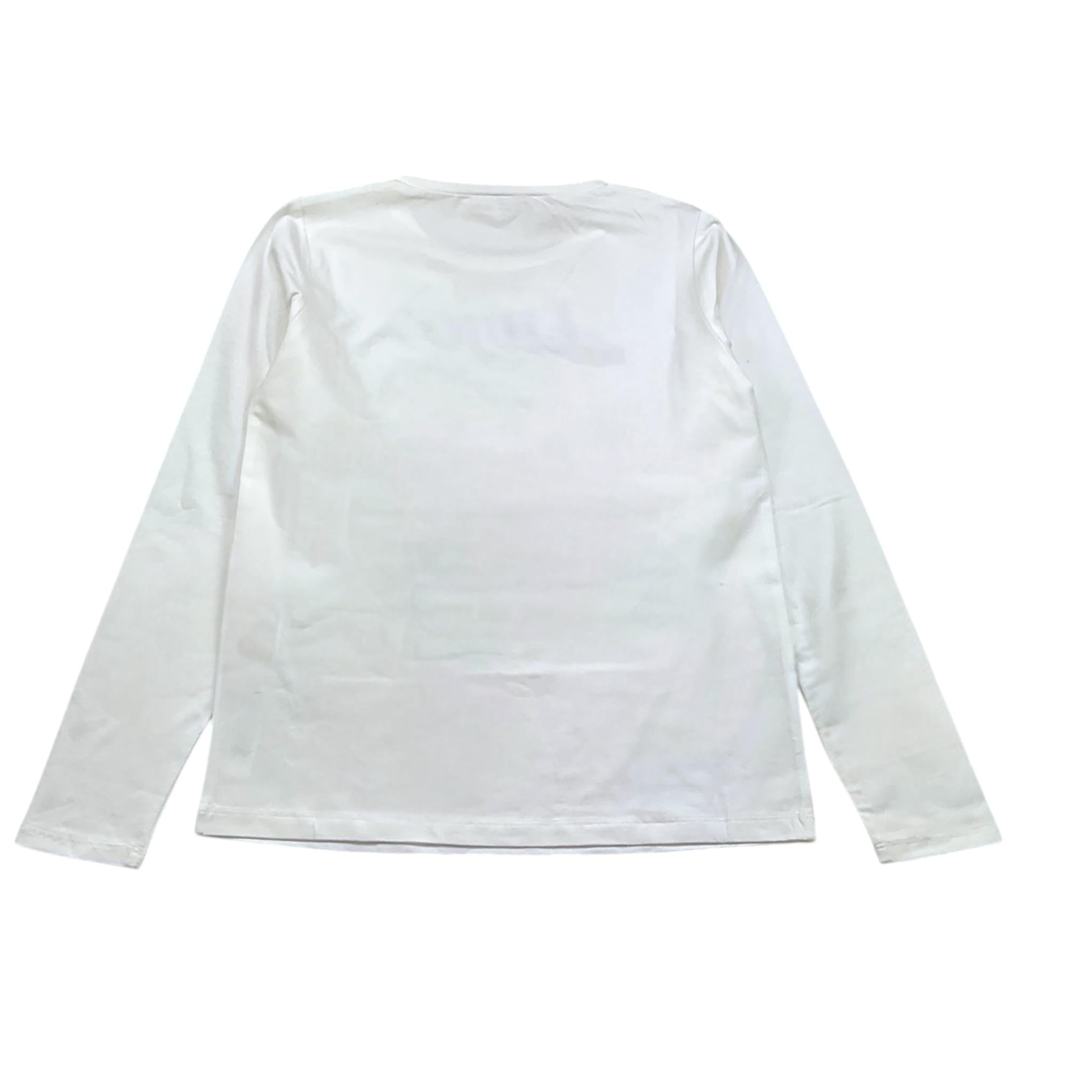 LIU JO shirt girocollo tinta unita con stampa Bianco per Bambina GF4158 BIANCO LIU JO 
