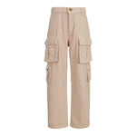 Dou Dou Pantalone Modello Cargo Tinta Unita per Bambina DW6P30 BEIGE DOU DOU 