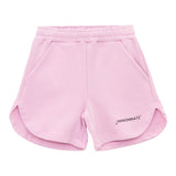 Hinnominate Solid Color Pink Logo Print Sweatshirt Shorts For Girls