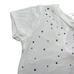 M+E' T-Shirt Girocollo tinta unita con Brillantini Bianco per Bambina UE1786J BIANCO M+E' 