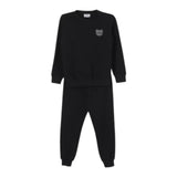 ICEBERG completo 2 pezzi felpa-pantalone tinta unita Nero per Bambino HUK040 NERO ICEBERG 