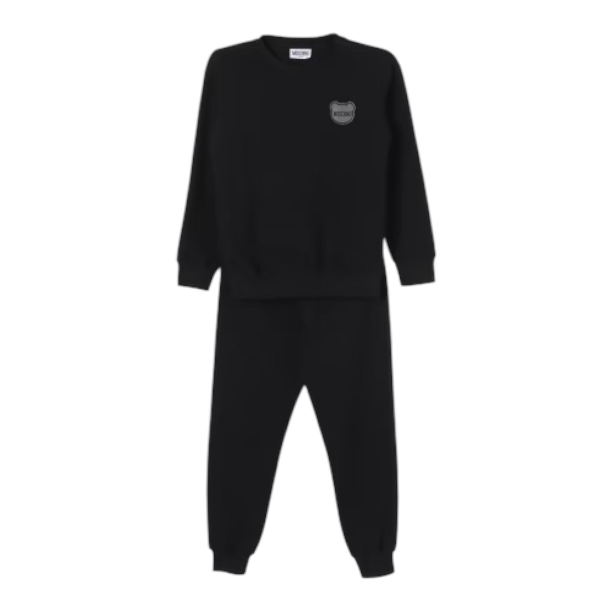 ICEBERG completo 2 pezzi felpa-pantalone tinta unita Nero per Bambino HUK040 NERO ICEBERG 