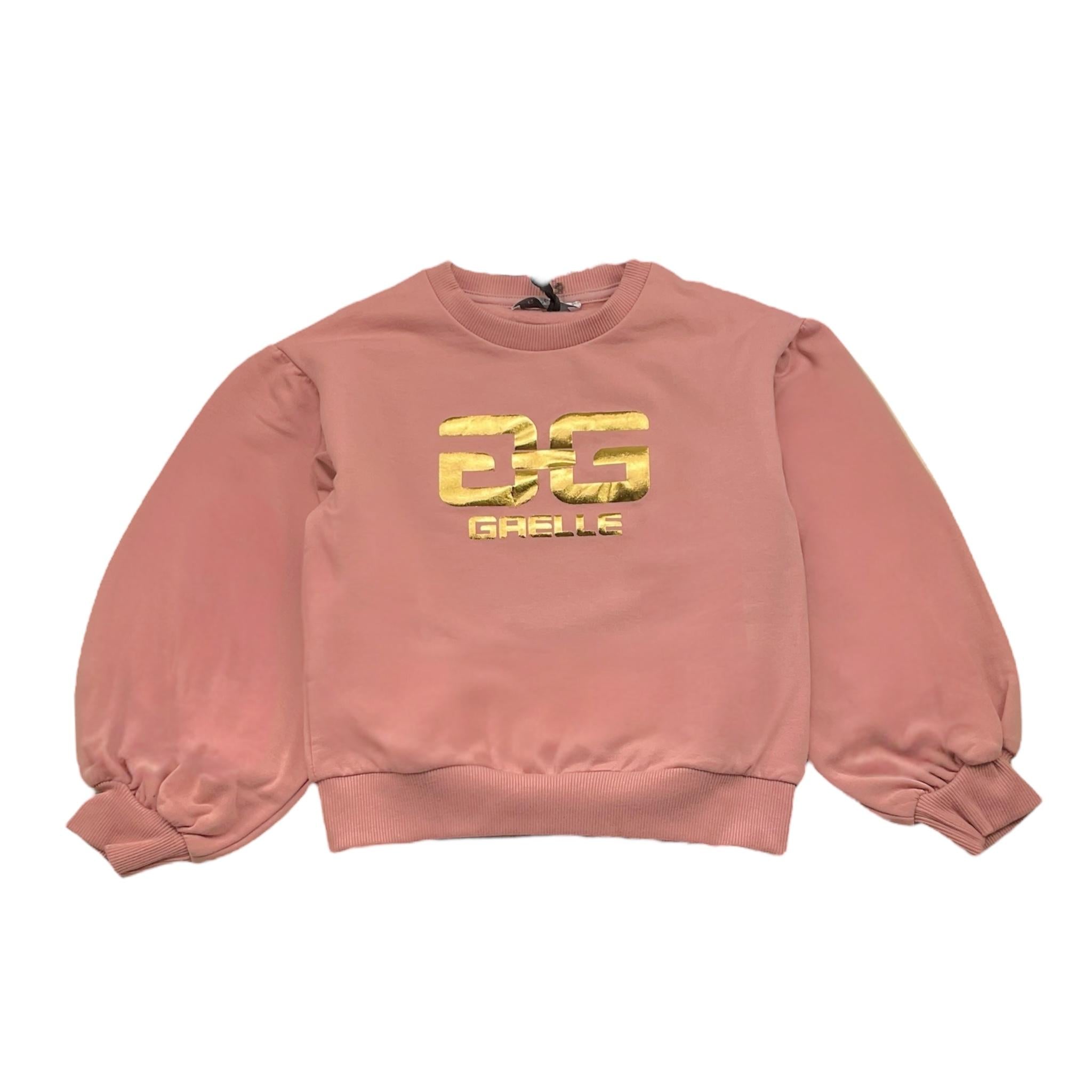GAELLE felpa tinta unita girocollo con stampa e manica a sbuffo Rosa per Bambina 2741F00324 ROSA GAELLE 