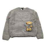 TO be too maglia girocollo tinta unita con applicazione Grigio per Bambina TFBF24M657X GRIGIO TO be too 