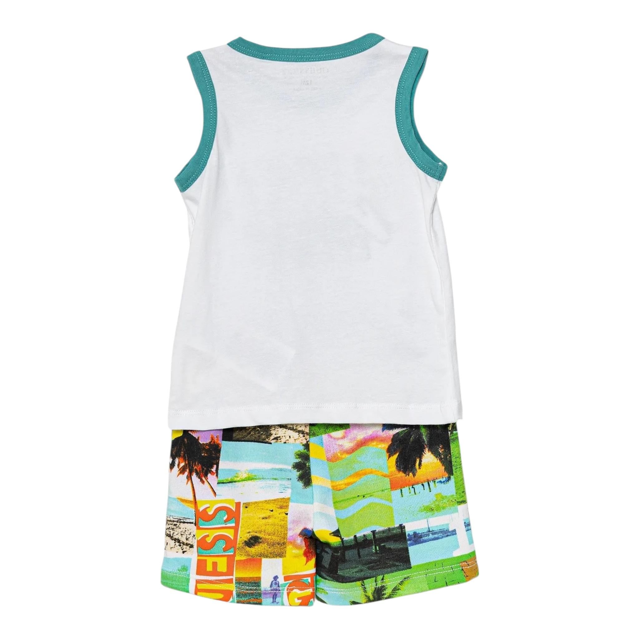 Guess Completo 2 Pezzi Canotta-Bermuda per Neonato I5GG12K8HM4 BIANCO GUESS 