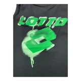 Lotto Solid Color Crew Neck Tank Top With Black Print For Girls