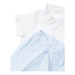 Il Gufo Completo 2 Pezzi Camicia-Bermuda per Neonato P25DP464L002 BIANCO/AZZURRO IL GUFO 