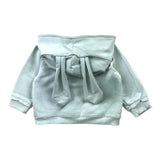Bamboom+Babies Solid Color Button Down Hoodie with Ears Blue for Newborn