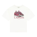 LANVIN t-shirt tinta unita con stampa Bianco per Bambina N30117 BIANCO LANVIN 