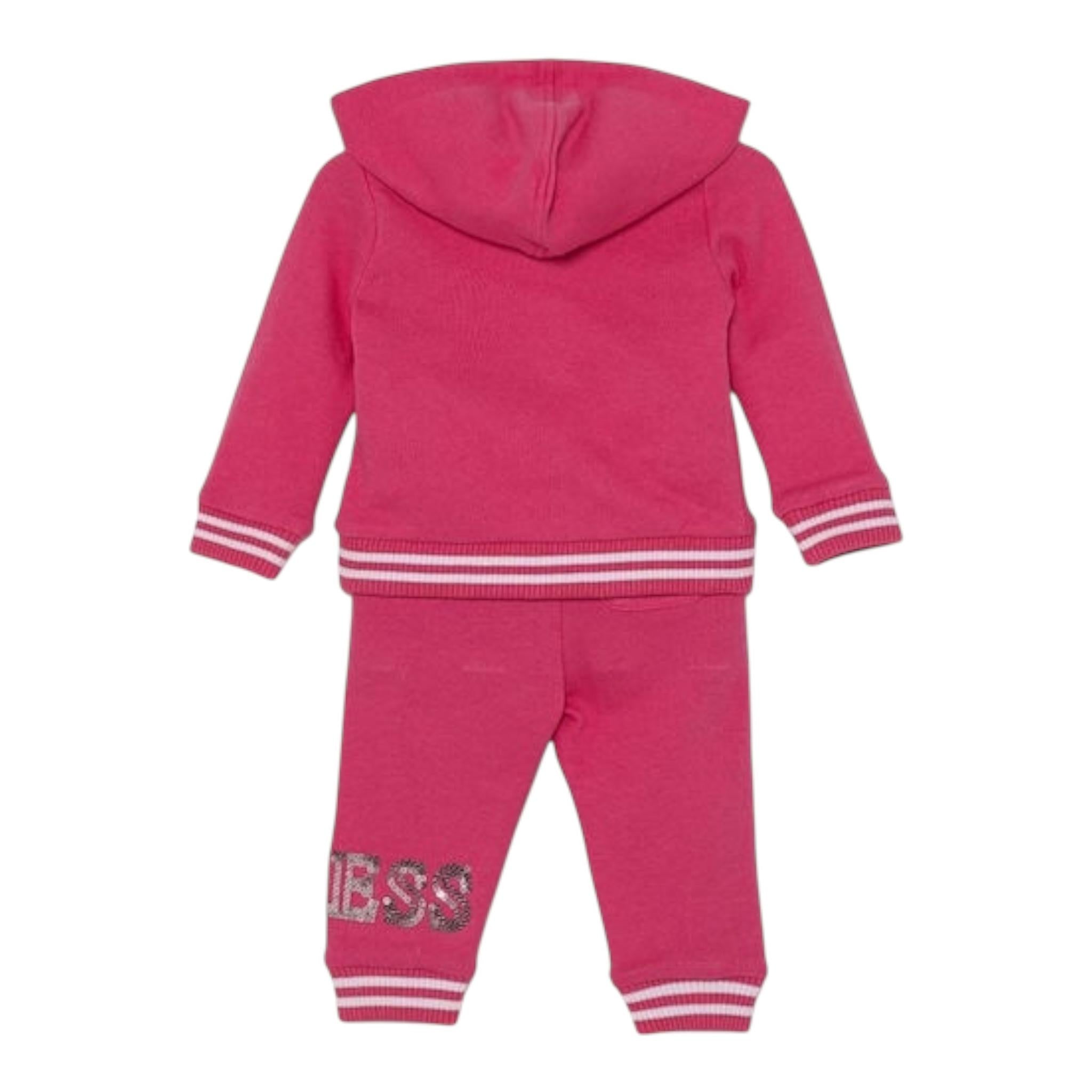 GUESS completo 2 pezzi felpa-pantalone tinta unita Fuxia per Bambina K4YG00KA6R4X FUXIA GUESS 