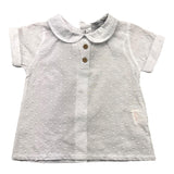 Babidu Solid Color Half Sleeve Shirt White For Baby