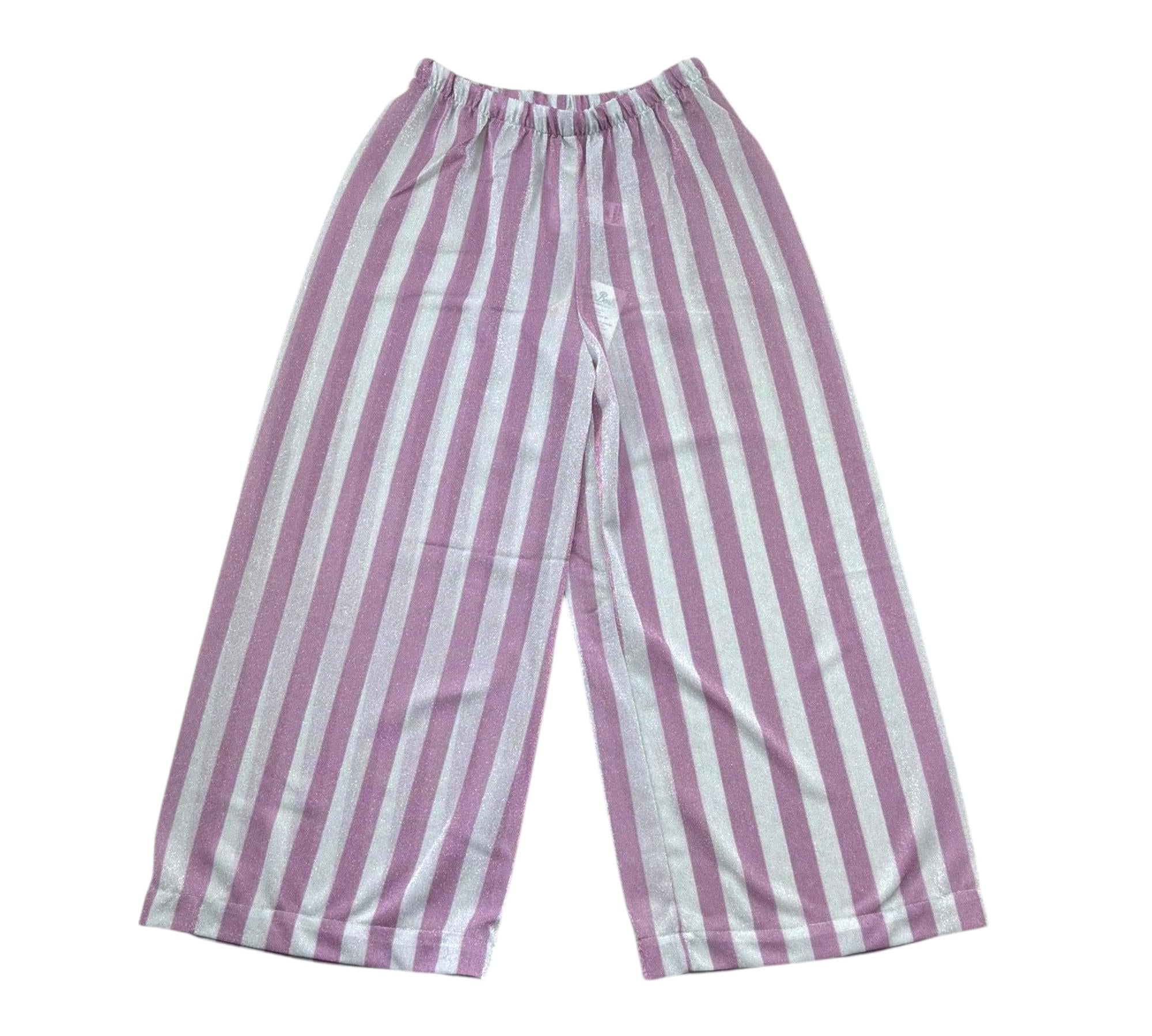Saint Barth Pantalone Fantasia A Righe per Bambina AMALIA GRIGIO SAINT BARTH 