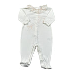 Lalalu' Tutina tinta unita con Stampa Bianco per Neonata TJL0016P BIANCO LALALU' 