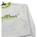 Refrigiwear Felpa Chiusa Girocollo Modello Crop Tinta Unita con Logo per Bambina RWG635 BIANCO REFRIGIWEAR 