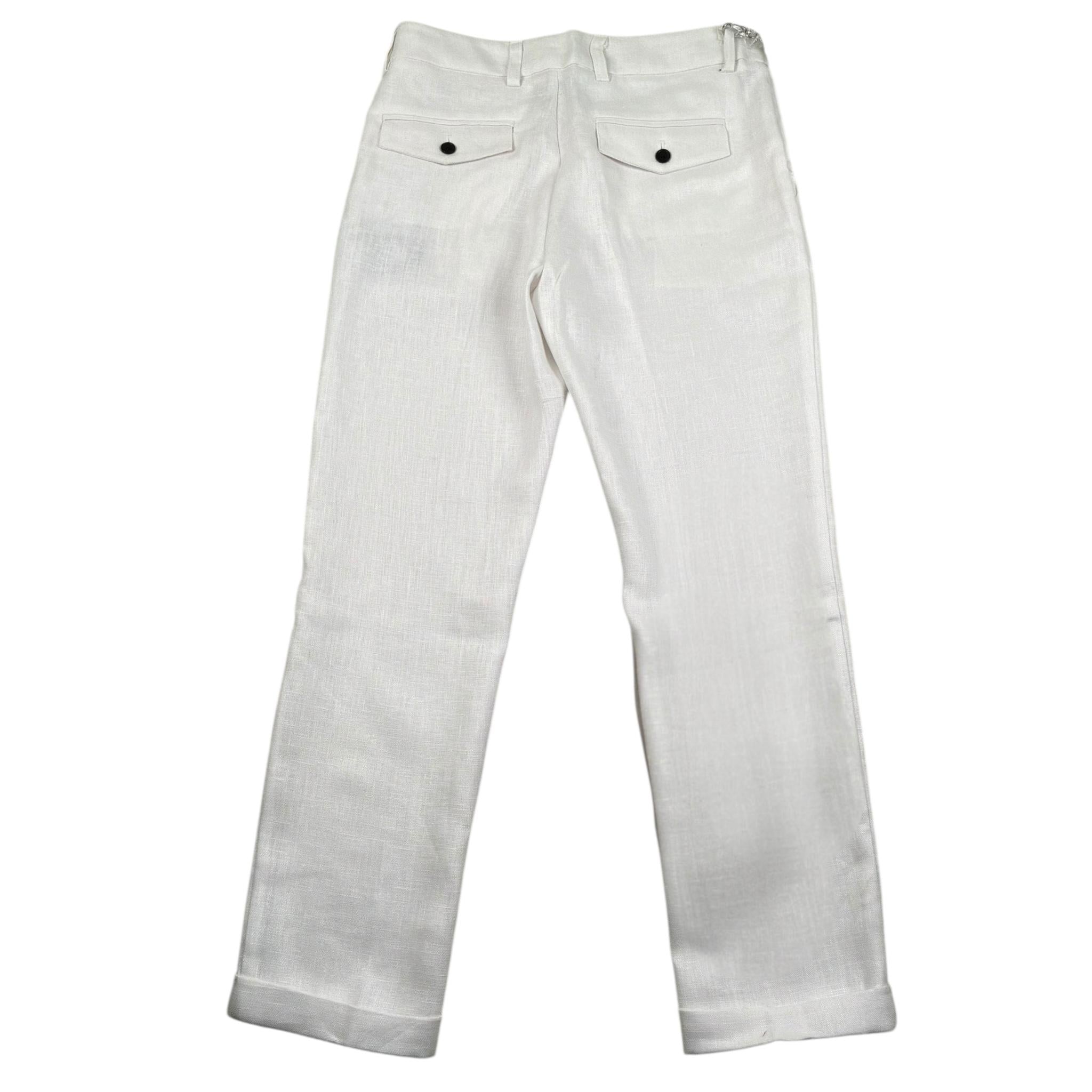 John Richmond Pantalone Tinta Unita con Bottoni per Bambino RBP24099PAX BIANCO JOHN RICHMOND 