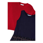 MAYORAL set abito maglia-abito bicolore  Rosso/blu  per Bambina 4912X ROSSO/BLU MAYORAL 