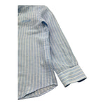 Saint Barth Camicia Manica Lunga Tinta Unita con Fantasia A Righe per Bambino 00858L AZZURRO SAINT BARTH 