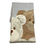 LE BEBE' coperta tricolore con orso Azzurro per Neonato LBB5103 AZZURRO LE BEBE' 