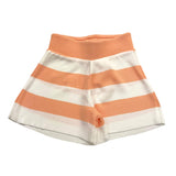 Vicolo Two-Tone Short With Elastic Waist And White Striped Pattern For Girls
