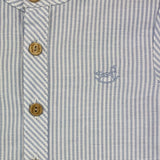 Yoedu Complete Shirt Half Sleeve-Bermuda Striped Pattern White for Newborn