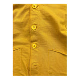 Teddy E Minou Plain Cardigan With Hood And Mustard Buttons For Newborns