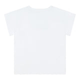 Balmain T-Shirt Solid Color Crew Neck With White Logo Print For Girls