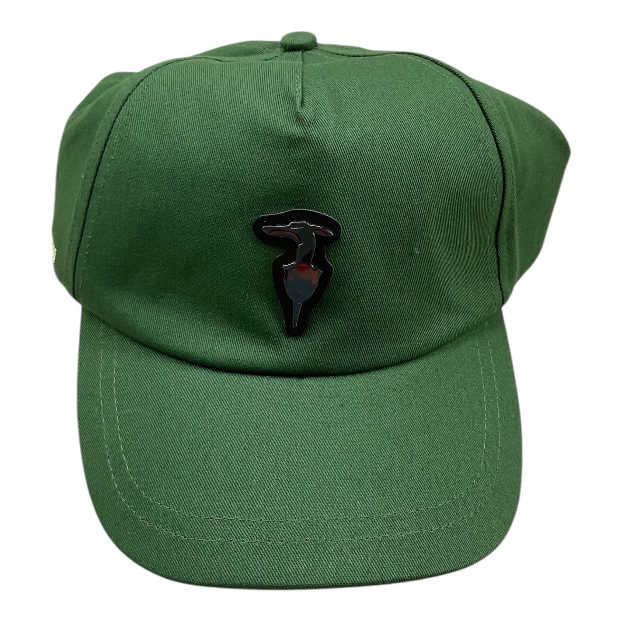TRUSSARDI berretto tinta unita con logo Verde per Bambino TBA25052BTS VERDE TRUSSARDI 