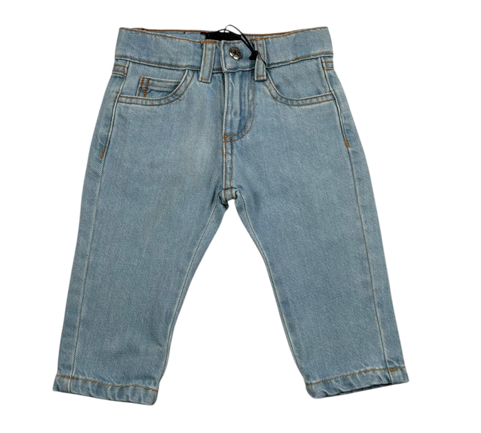 John Richmond Jeans Tinta Unita con Girovita Regolabile per Neonato RIP26024JE AZZURRO JOHN RICHMOND 