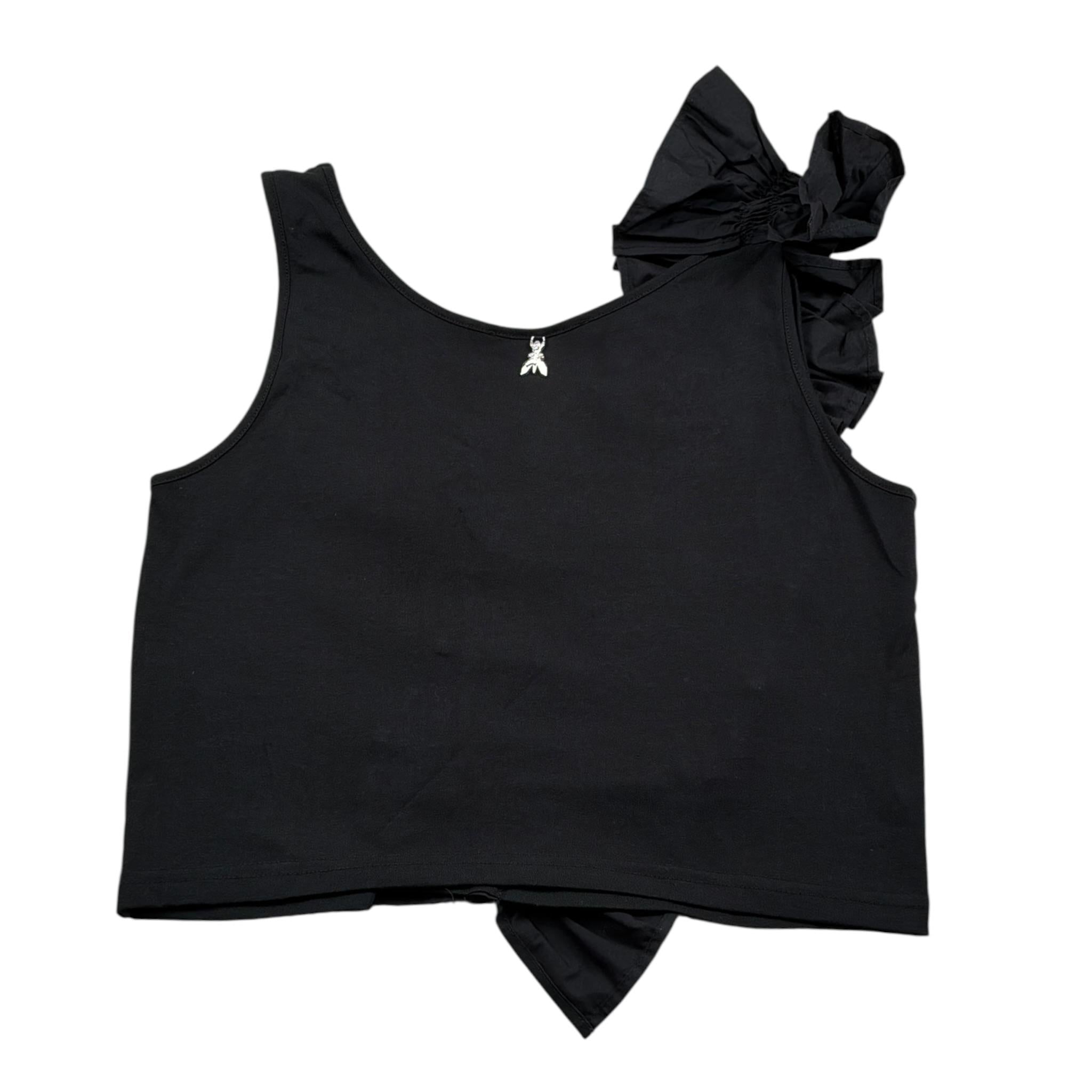 Patrizia Pepe Top Giromanica tinta unita Nero per Bambina 7C0245 NERO PATRIZIA PEPE 