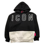 ICON felpa chiusa con cappuccio bicolore Nero per Bambina IGSW00366 NERO ICON 