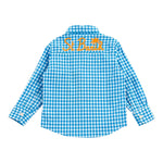 Saint Barth Camicia Manica Lunga Fantasia Quadri per Bambino AGNESEM AZZURRO SAINT BARTH 