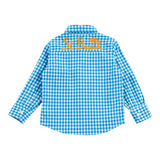 Saint Barth Camicia Manica Lunga Fantasia Quadri per Bambino AGNESEM AZZURRO SAINT BARTH 
