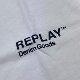 Replay T-Shirt Girocollo Tinta Unita con Stampa per Bambino SB7119 BIANCO REPLAY 