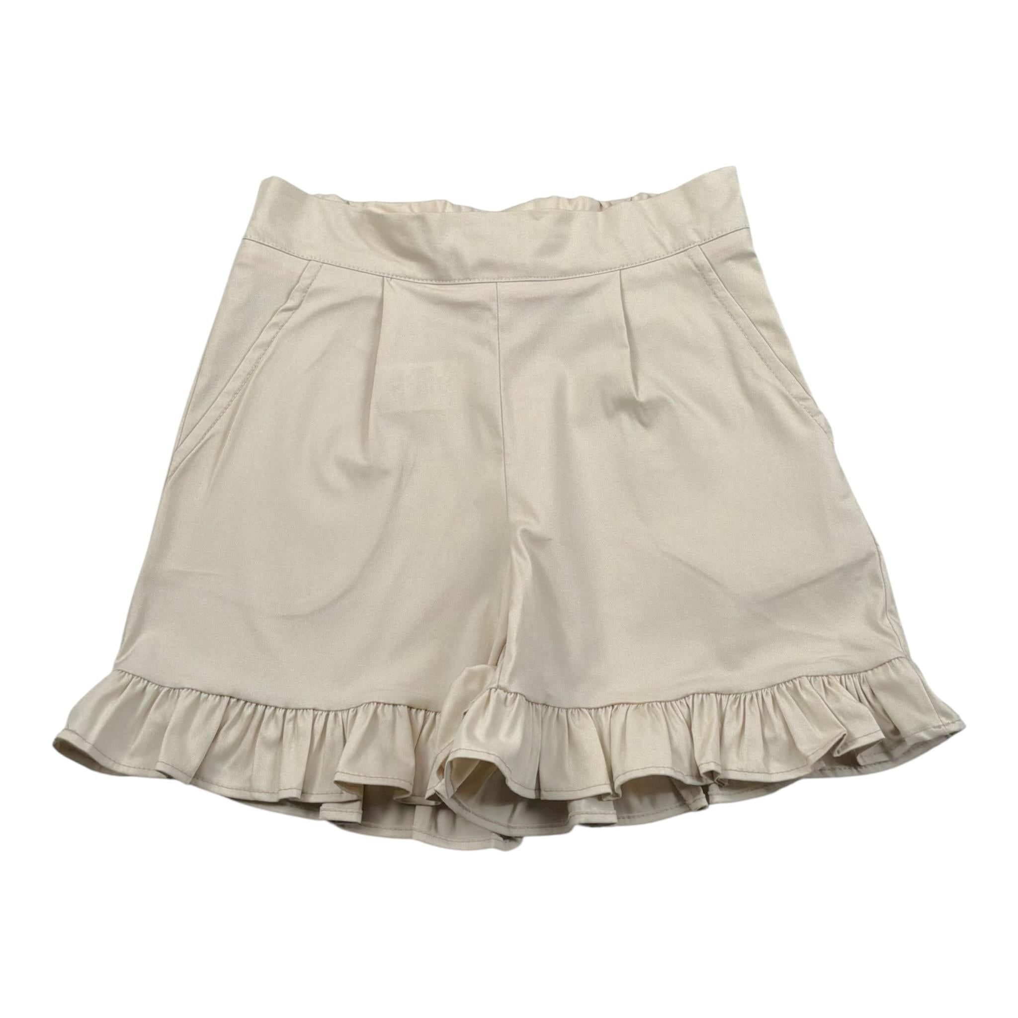 Kaos Short Tinta Unita con Elastico In Vita per Bambina KS156 BEIGE KAOS 