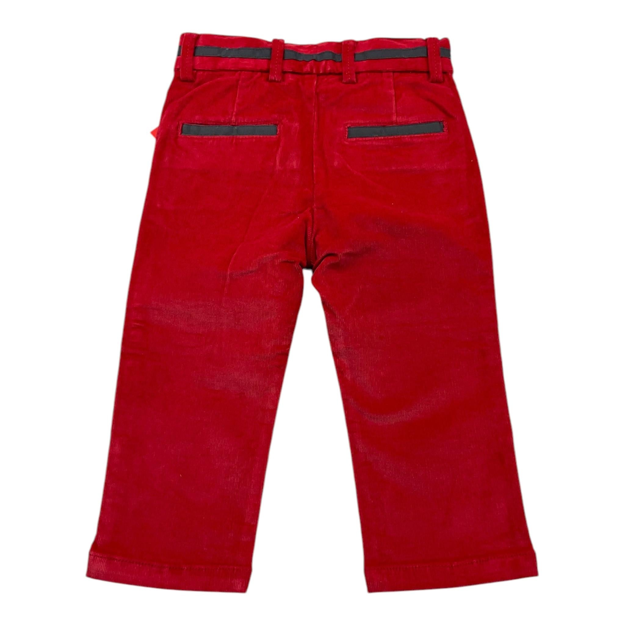 BOBOLI pantalone tinta unita in camoscio Rosso per Bambino 719029J ROSSO BOBOLI 
