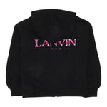 LANVIN felpa tinta unita con zip e cappuccio Nero per Bambina N30107 NERO LANVIN 