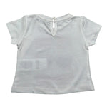 M+E' T-Shirt Girocollo Tinta Unita con Stampa per Neonata UE1860XX PANNA M+E' 